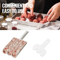 Gloway alat Gadget dapur populer DIY, sendok pembuat bakso Manual tiga kali lipat dapur kreatif