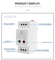 Dispositivo de Protección Contra Sobretensiones para CCTV, Riel Guía de 35MM, Plástico ABS Blanco, 220V 10KA, Supresor de Picos de Corriente 10/100Mbps, Sistema de Monitoreo