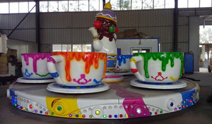 Manèges de carnaval populaires pour enfants : Carrousel à tasses rotatives pour parcs d'attractions, centres commerciaux intérieurs/extérieurs, en PVC et métal - Product Image 4