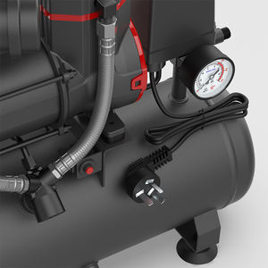 מדחס אוויר נייד חשמלי 1.4 כ\\\"ס 1.1 קילוואט שקט במיוחד ללא שמן עם מיכל 9 ליטר - סיטונאי מהמפעל - Product Image 4