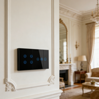   Interruptor de pared inteligente WiFi Mesh, 1 vía, 220V, control de modo dual para sistema de iluminación doméstico