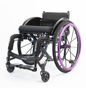 Silla de Ruedas Deportiva Manual Plegable de Aleación de Aluminio con Ruedas Grandes de 24 Pulgadas, Superligera y Portátil para Adultos con Discapacidad - Product Image 1