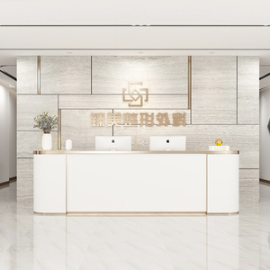 ホテル病院のためのカスタマイズ可能なモダンなシンプルなウッドバーテーブル折りたたみ式美容室受付/レジ係相談カウンター - Product Image 1