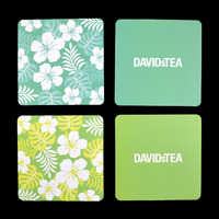 Sous-verres en ardoise personnalisés avec logo imprimé, écologiques, durables, carrés, imperméables, pour café, thé, bière