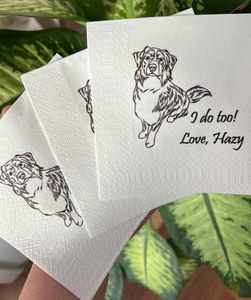 ออกแบบงานศิลปะโลโก้ส่วนบุคคล ออกแบบเอง พิมพ์ผ้าเช็ดปากค็อกเทล งานแต่งงาน บริษัท ธุรกิจ งานอีเว้นท์ ปาร์ตี้ - Product Image 1