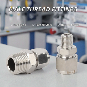 Acoplador Recto Hexagonal Atornillable, Conector Macho NPT/BSPT para Tubo Hidráulico, Tubería Galvanizada para Sistemas de Potencia Fluida - Product Image 2