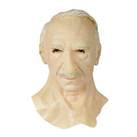 Masque de fête d'Halloween Nicro, masque d'horreur d'Halloween, masque en latex réaliste avec rides, masque en latex de vieil homme chauve pour femmes