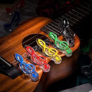 Colored Acrylic Music Score Clips For Piano Guitar Sheet Music Holder <b>Instrument</b> Accessory Set Of 10 Transparent Musical Note - Product Image 1