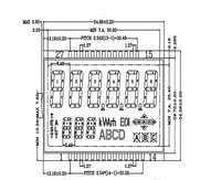 Fabricant de compteurs d'électricité, module personnalisé, couleur noire, VA HTN STN FSTN, écran LCD 7 segments