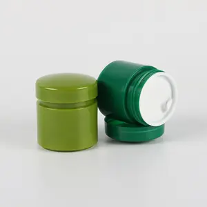 無料サンプル5g 10 ml 15グラム30 ml 50 g 100 g環境にやさしいフェイスクリーム包装プラスチックグリーン化粧品ジャー