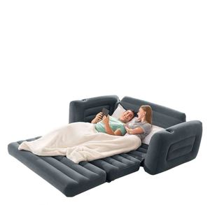 In Stock Drop Shipping Eco PVC Inflatable Sectional <b>Sofa</b> With <b>Pull</b>-<b>Out</b> Bed - Product Image 1