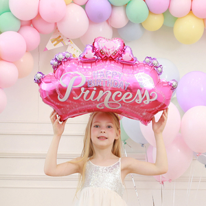 Ballons de décoration en forme de couronne de princesse pour filles, 1 pièce, fournitures de fête, ballons à hélium - Product Image 3