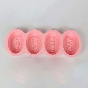 แม่พิมพ์สบู่ซิลิโคนรูปวงรี 4 ช่อง สำหรับทำสบู่ เค้ก ช็อกโกแลต ทำมือ - Product Image 3