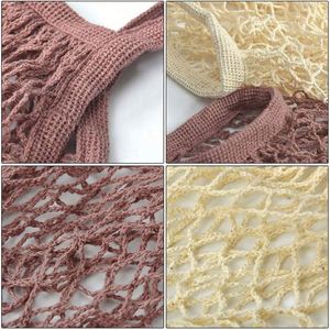 ถุงตาข่ายผ้าฝ้ายนำกลับมาใช้ใหม่สำหรับใส่ของชำจากซูเปอร์มาร์เก็ตผลไม้อีโคโลจี - Product Image 4