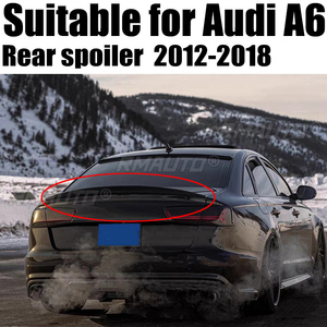สปอยเลอร์หลังคาร์บอนไฟเบอร์สำหรับ Audi A6 C7 ปี 2012-2018 ทรง HK คุณภาพสูง วัสดุคาร์บอนไฟเบอร์แท้ - Product Image 1