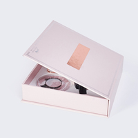 Boîtes vides en papier pour faux cils Outils cosmétiques de couleur rose avec logo personnalisé