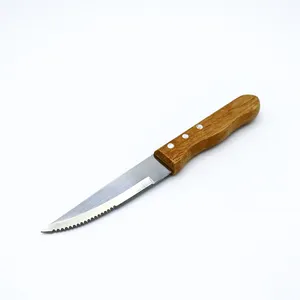 New Product Ideas 2023 Trend Small Size Stainless Steel Full Tong Forged Blade Steak Knife With Wood Handle