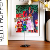 Portafotos de Acero Inoxidable, Soporte para Números de Mesa, Tarjetero - Diseño Moderno, Tamaño Personalizable, para San Valentín, Navidad