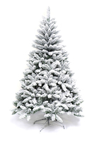 Nouvel arbre de Noël artificiel en PVC de haute qualité, extérieur, vert avec bordure blanche scintillante, design élégant, Arbol De Navidad