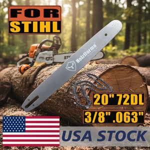 Barra guida da 20 pollici con catena a dente pieno 3/8 .063 72DL per motoseghe Stihl MS361 MS362 MS380 MS390 MS440 MS44 - Disponibilità immediata dagli USA - Product Image 3