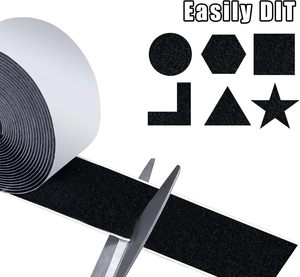 Cinta autoadhesiva de gancho y bucle negra, resistente al calor, ecológica, de ancho/largo personalizado, muy vendida. - Product Image 1