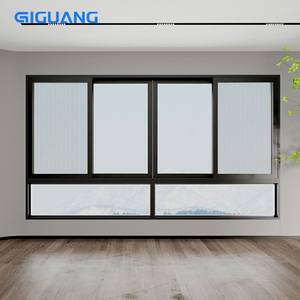 QIGUANG Étanche Fenêtre Résidentielle Double Verre Trempé Rupture Thermique En Aluminium Système Coulissant Fenêtres - Product Image 4