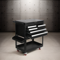 Chariot professionnel en acier inoxydable de nouveau design Chariot à outils de fosse à 5 tiroirs Armoire à outils robuste