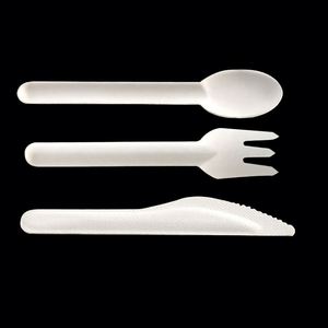 Offre Spéciale : Ensemble de Couverts Jetables en Bagasse de Canne à Sucre – Couteau, Fourchette, Cuillère Écologiques et Compostables pour Restaurants et Traiteurs - Product Image 2
