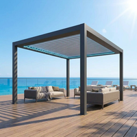 Pérgola de Aluminio Motorizada Personalizada con Control por Aplicación - Gazebo Moderno de Lujo para Terraza y Jardín para Uso en Exteriores
