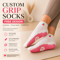 Chaussettes de Pilates et de Yoga Antidérapantes Respirantes à Motif Personnalisé pour Studio de Fitness – Chaussettes de Yoga à Adhérence pour Femmes