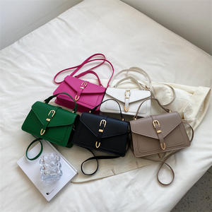 I-0571 Wholesale Ladies Handbags Fashion Designer <b>Purses</b> Single Shoulder Crossbody Bag Candy Tote Belt Buckle PU Handbag - Product Image 6