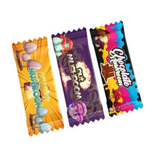 Gravure Printing Heal Seal Food Packaging Bag Candy Snack Energy Cereal Wrapper Galaxy Mushroom Chocolate Bar Packaging Bag