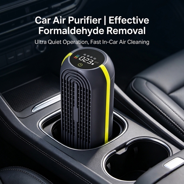 Katald Portable Premium Car Air Purifier with Air Quality Display HEPA H13 Filter Remove Odors Smoke for Desk&Vehicle Use