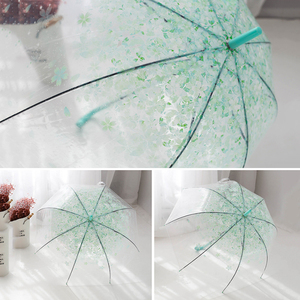 LS tự động mở phong cách Nhật Bản thẳng ô rõ ràng trong suốt chống gió đám cưới Ngày mưa khung sắt Logo tùy chỉnh - Product Image 4