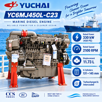 Moteur diesel de propulsion marine SCDC YUCHAI série YC6MJ YC6MJ450L-C23 330KW 2100RPM pour bateau de pêche, bateau de travail avec certification CCS