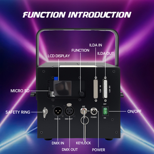 Xách tay 5 Wát mini ánh sáng laser <span class=keywords><strong>DMX</strong></span> ilda RGB chiếu 200 hiệu ứng chùm với tuyết khói máy cho đám cưới bên sân khấu chiếu sáng - Product Image 3