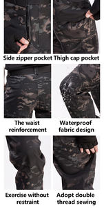 HAN WILD TAD-chaqueta táctica para hombre, chaqueta de concha suave, traje de camuflaje, abrigos de piel de tiburón + Pantalones - Product Image 6