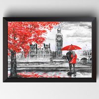 Peintures sur toile DIY personnalisées avec strass et perles de diamant brillantes, motifs Couple de rue, Tour, Arbre, Fleur S2F2408