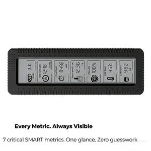 Carcasa para SSD NVMe M2 con Pantalla LCD, Aleación de Aluminio y Material ABS, USB C-C/C-A, Chipset REALTEK RTL9210 - Product Image 4