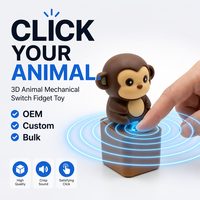 Vente en gros : Porte-clés anti-stress sensoriel 3D en forme d'animal, avec son de clavier mécanique, jouet fidget, cadeau ASMR