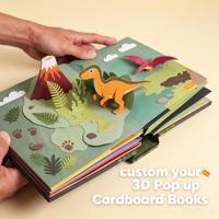 Livre pop-up 3D personnalisé en usine |   Livre interactif pour enfants en couverture rigide avec logo/design graphique personnalisé pour la maternelle