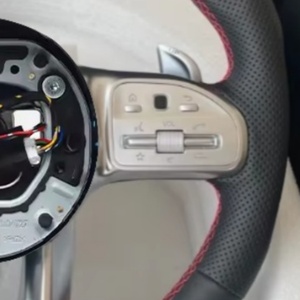 Volant en cuir pour Mercedes Benz Classe C E S G C43 E53 E63 G63 G500 G55 <span class=keywords><strong>AMG</strong></span> <span class=keywords><strong>GT</strong></span> <span class=keywords><strong>S63</strong></span> GLE63 GLA45 W223 - Product Image 5
