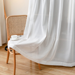 XinLan Polyester Coton Mélange Dentelle <span class=keywords><strong>Armoire</strong></span> Tringle À <span class=keywords><strong>Rideau</strong></span> Poche Blanc Sheer <span class=keywords><strong>Rideau</strong></span> pour Chambre - Product Image 5