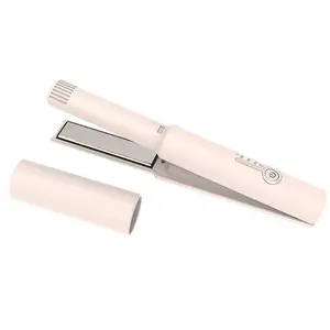  USB充電カスタマイズロゴ小さな髪矯正アイロン3Dフローティングプレート加熱フィルムミニフラットアイアン