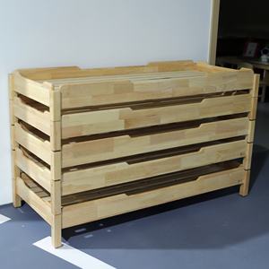 Muebles para Bebés, Litera de Madera Maciza con Patas Cuadradas Deslizantes, Diseño Moderno para Sala de Estar, para Niños en Edad Escolar - Product Image 2