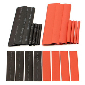 127 Stück Rot Schwarz Schrumpf schlauch Poly olefin 2:1 Elektrische Wickel draht hülsen Isolierung Schrumpfschlauch-Sortiment - Product Image 5