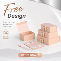 Individuelles Logo Rosa Luxus Magnetische Faltbare Geschenkverpackungsbox Magnetverschluss Karton Schuh- und Kleidungsversandboxen