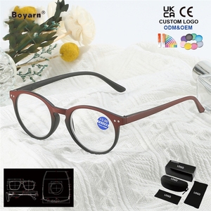 Boyarn - <span class=keywords><strong>Gafas</strong></span> <span class=keywords><strong>de</strong></span> Lectura Correctivas Unisex con Marco Redondo <span class=keywords><strong>de</strong></span> PC, Bloqueo <span class=keywords><strong>de</strong></span> Luz Azul, para <span class=keywords><strong>Presbicia</strong></span>, para Hombre y Mujer - Product Image 2