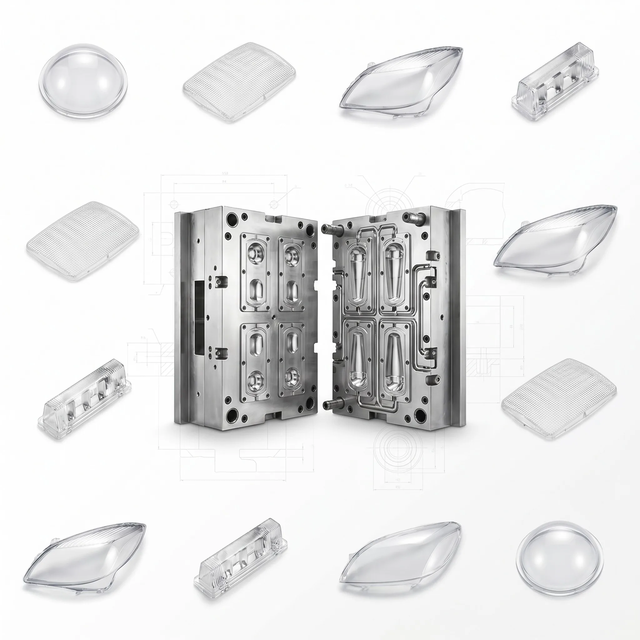 Optical Lens Plastic Injection Mold, Clear PMMA PC Lighting Lens Mould Manufacturer China Export