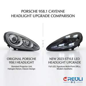 Nouveaux phares LED <span class=keywords><strong>de</strong></span> style matriciel <span class=keywords><strong>2023</strong></span> pour voitures 12V, pièces automobiles pour 958.1 958.2 2011-2018, mise à niveau des phares - Product Image 4